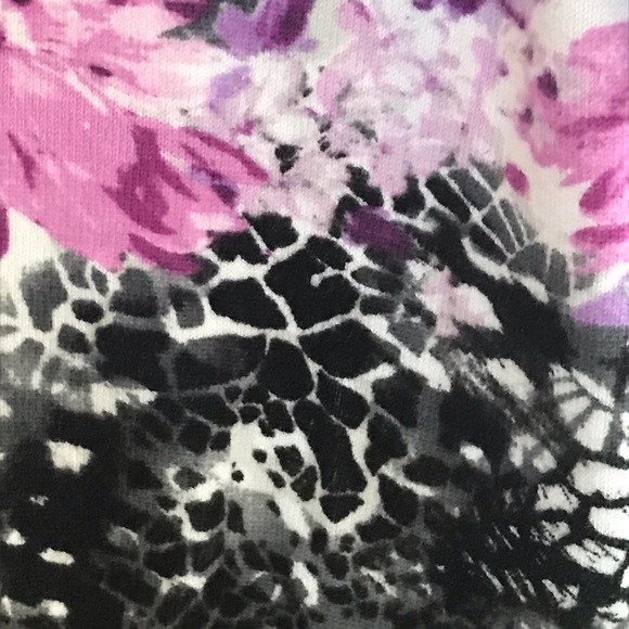 Christopher & Banks Purple & White floral sweater - Picture 3 of 5